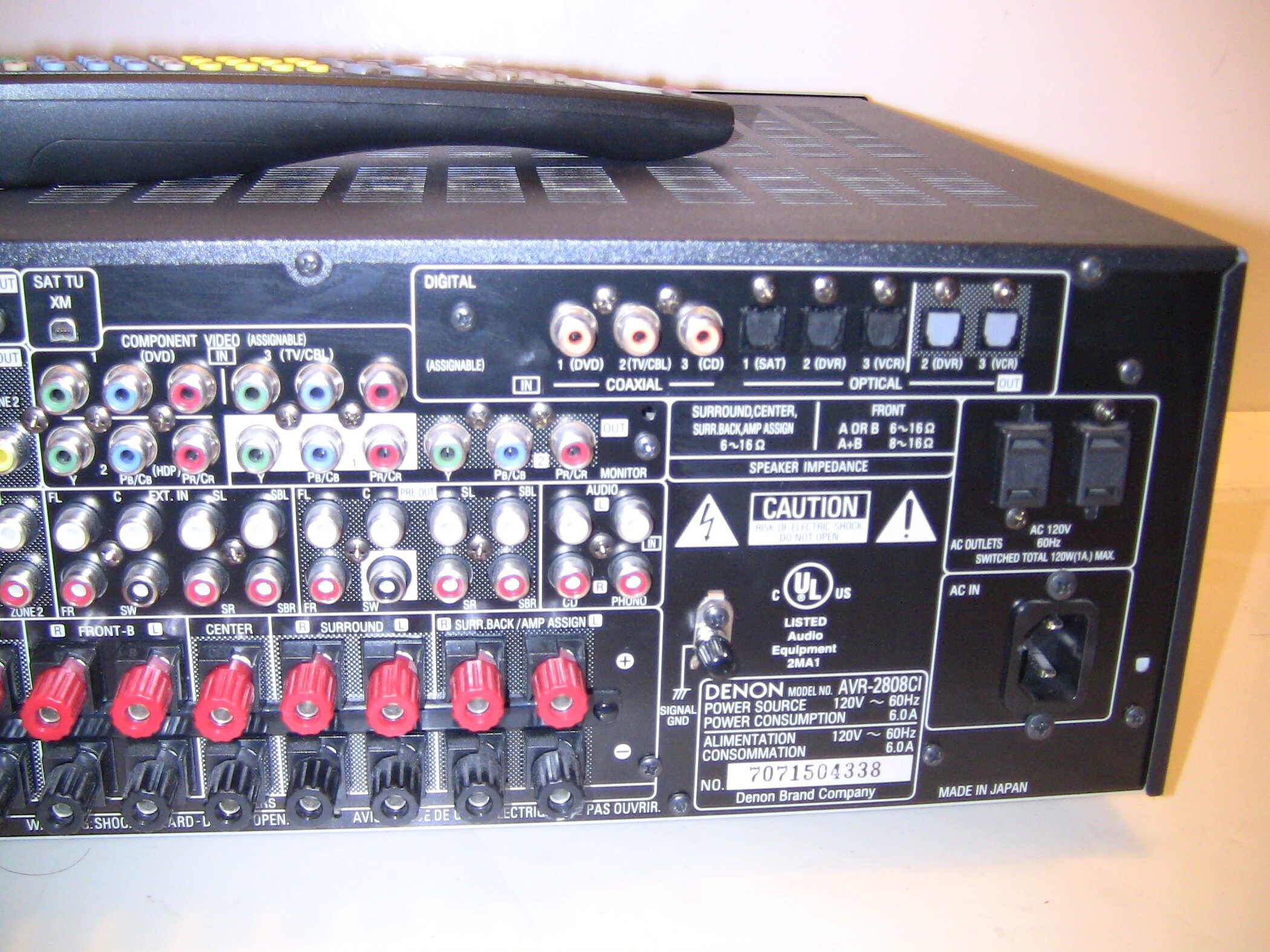Denon AVR2808CI 7.1 Ch. Surround Sound A/V Receiver 910 Etsy