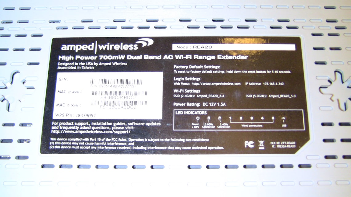 Amped Wireless REA20 700mw High Power Dual Band AC Wifi Range Etsy