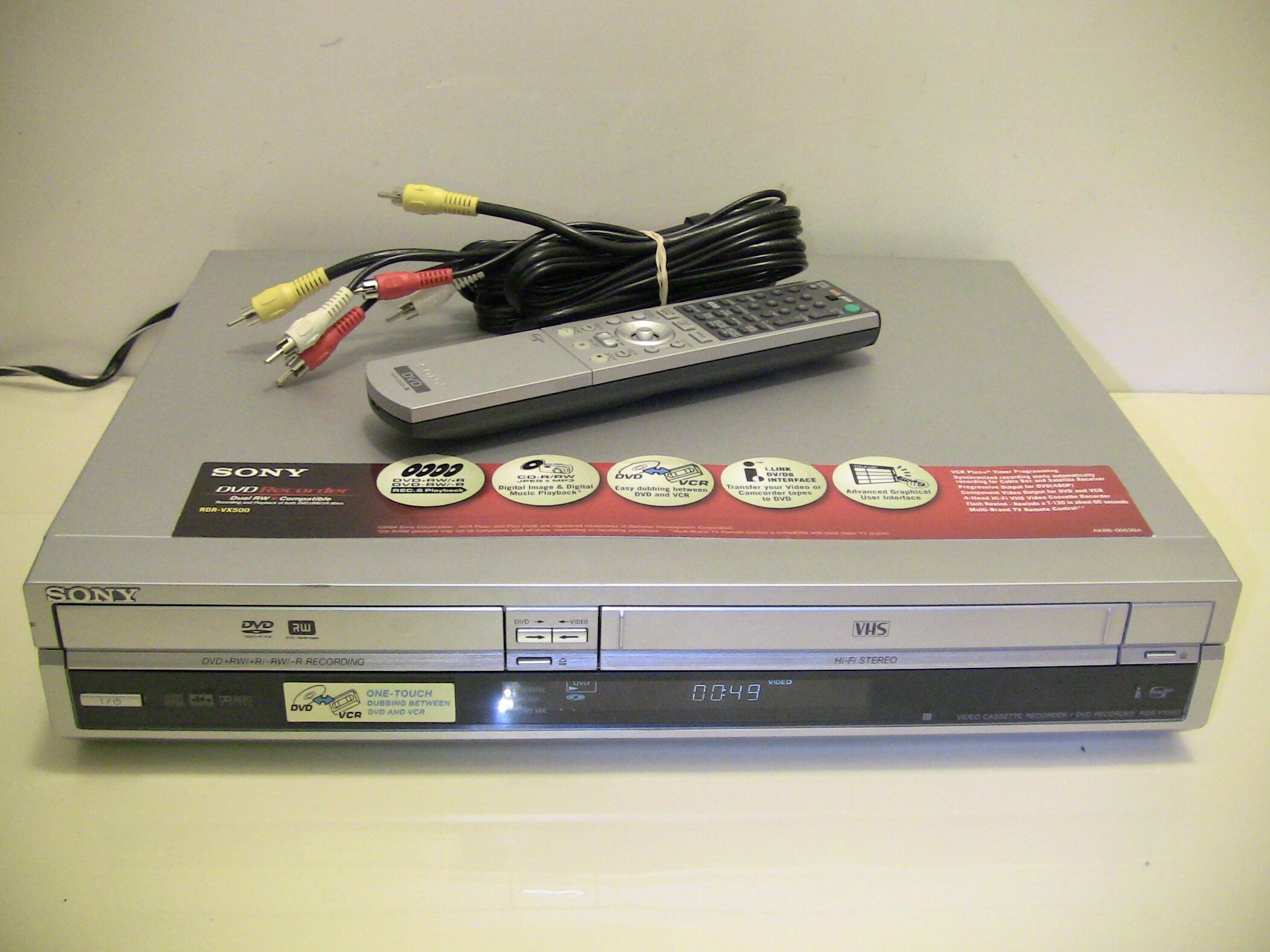 Sony RDRVX530 DVD Recorder Vhs Vcr Combo Player met externe Etsy