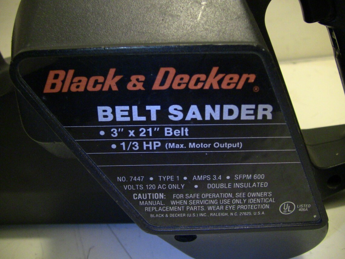 Black & Decker Belt Sander Model 7447 3 X 21 Belt Etsy