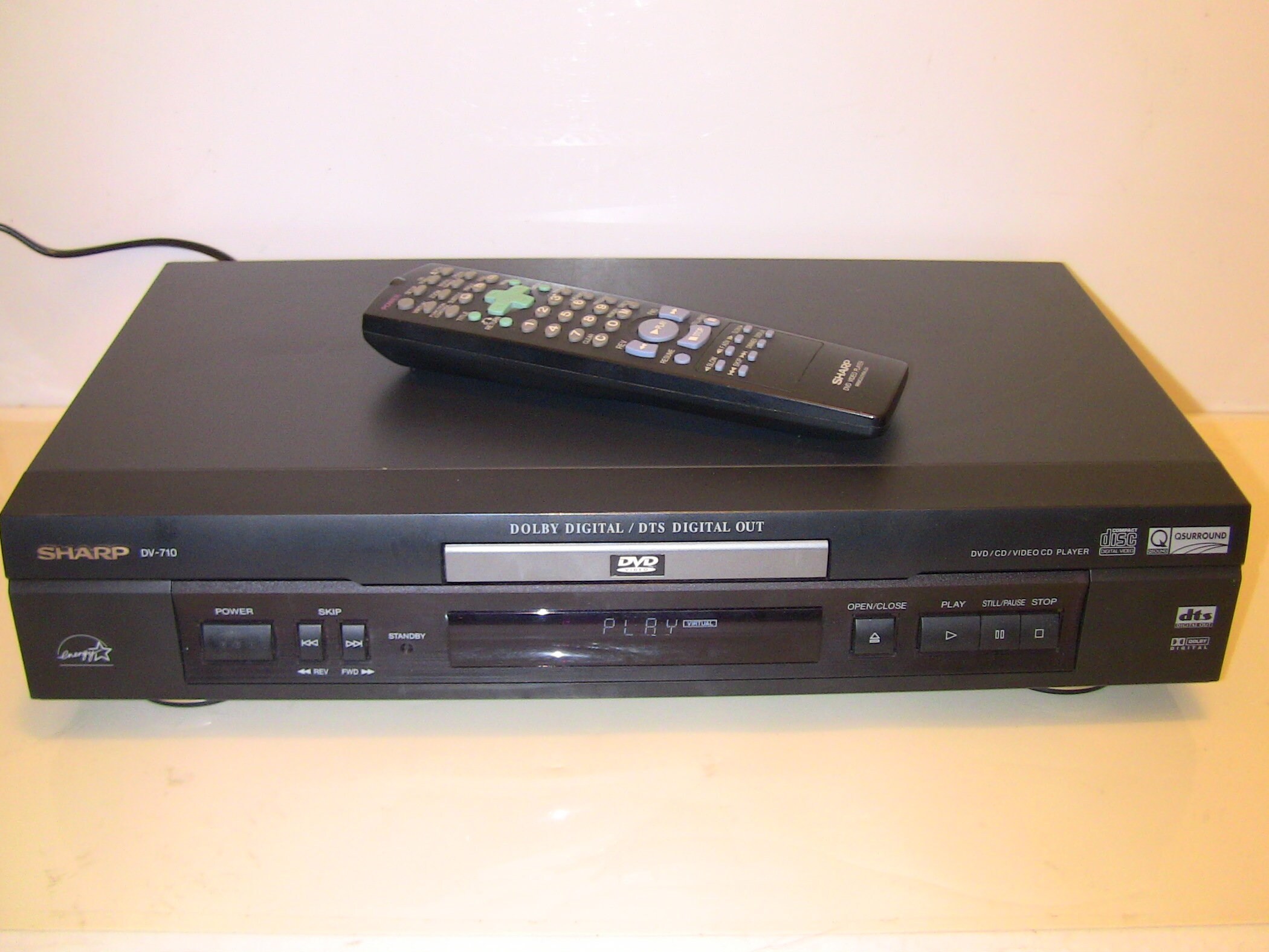 Sharp DV710U DVD Player DVD / Cd / Video Cd System w/ Remote Etsy