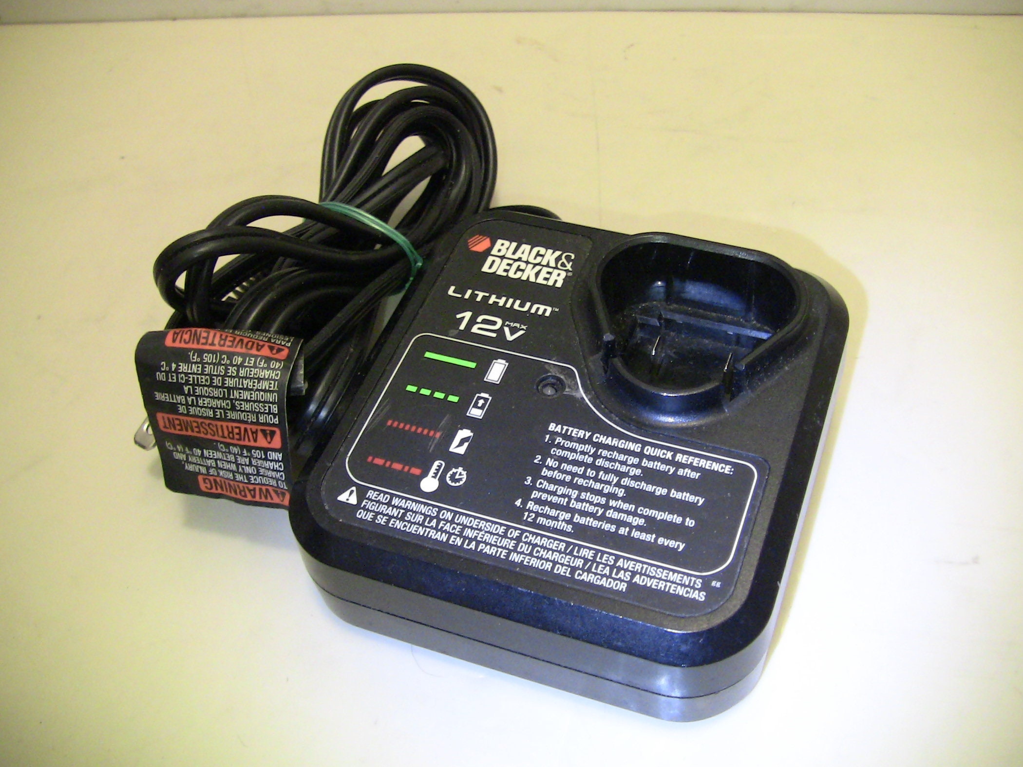Black & Decker LCS12 12V Lithium Battery Charger for Cordless Etsy