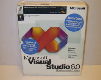 Microsoft Visual Studio  Professional Edition Win 95 NT - Etsy New  Zealand