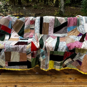 Vintage Crazy Quilt, 74” x 66”