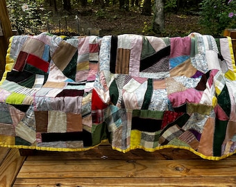 Vintage Crazy Quilt, 74” x 66”