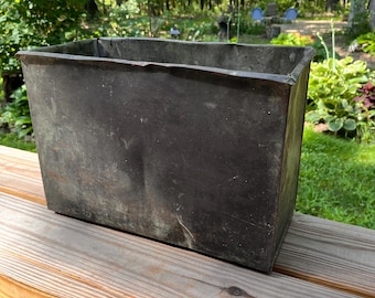 Antique Large Copper Box, Copper Clad aluminum Hand fashioned Rolled Seams