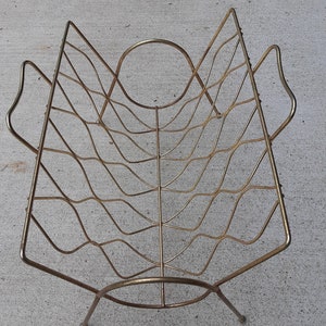 MCM Brass Toned Vinyl / Magazine Storage Holder