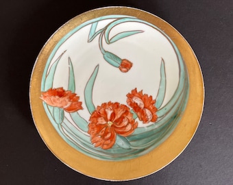 Antique Plate, Pickard Decorative Collectible Plate, Turn of the Century Art Nouveau, Floral Collectible China