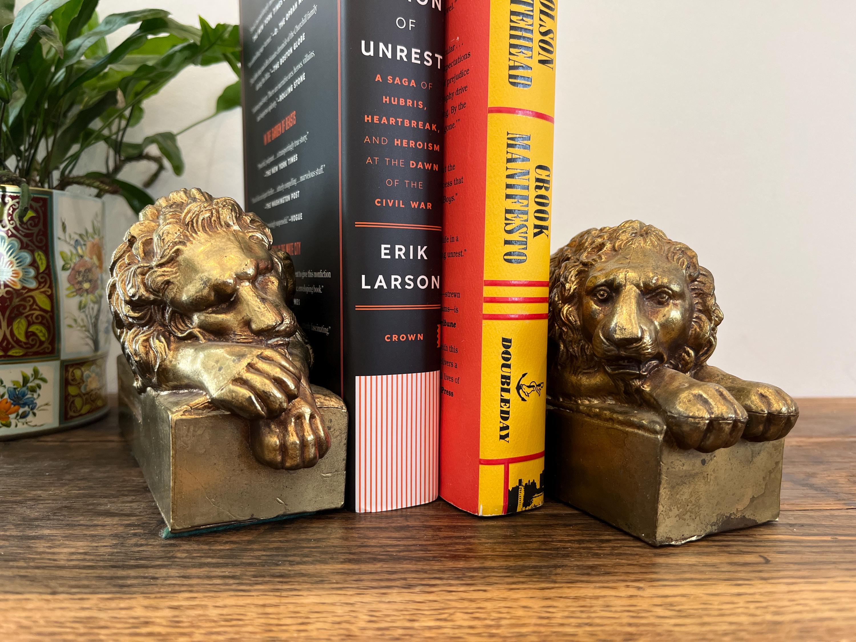 Lion Bookends - Etsy