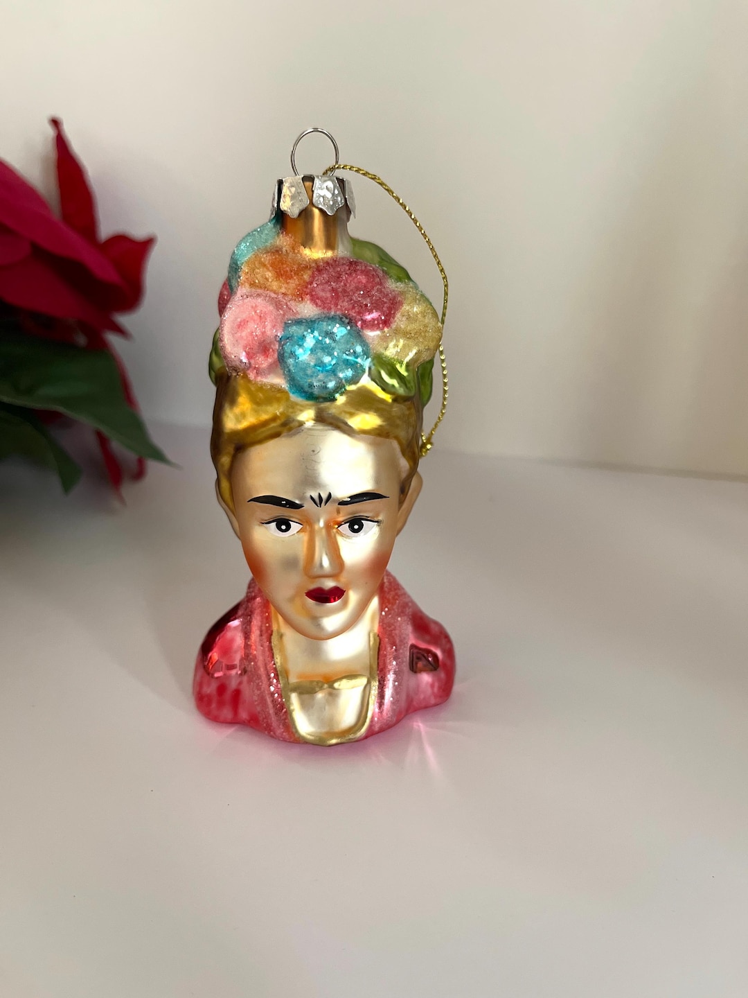 Frida Kahlo Christmas Ornament, Glass Vintage Ornament by Anthropologie ...