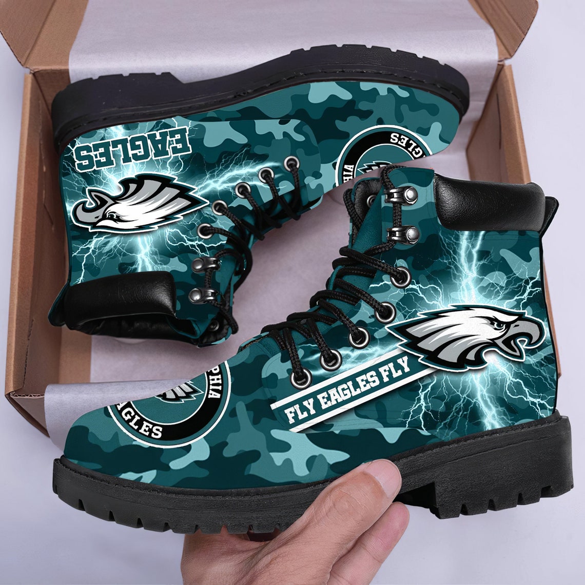 Philadelphia Eagles NFL shoes 3D Philadelphia Eagles NFL Etsy