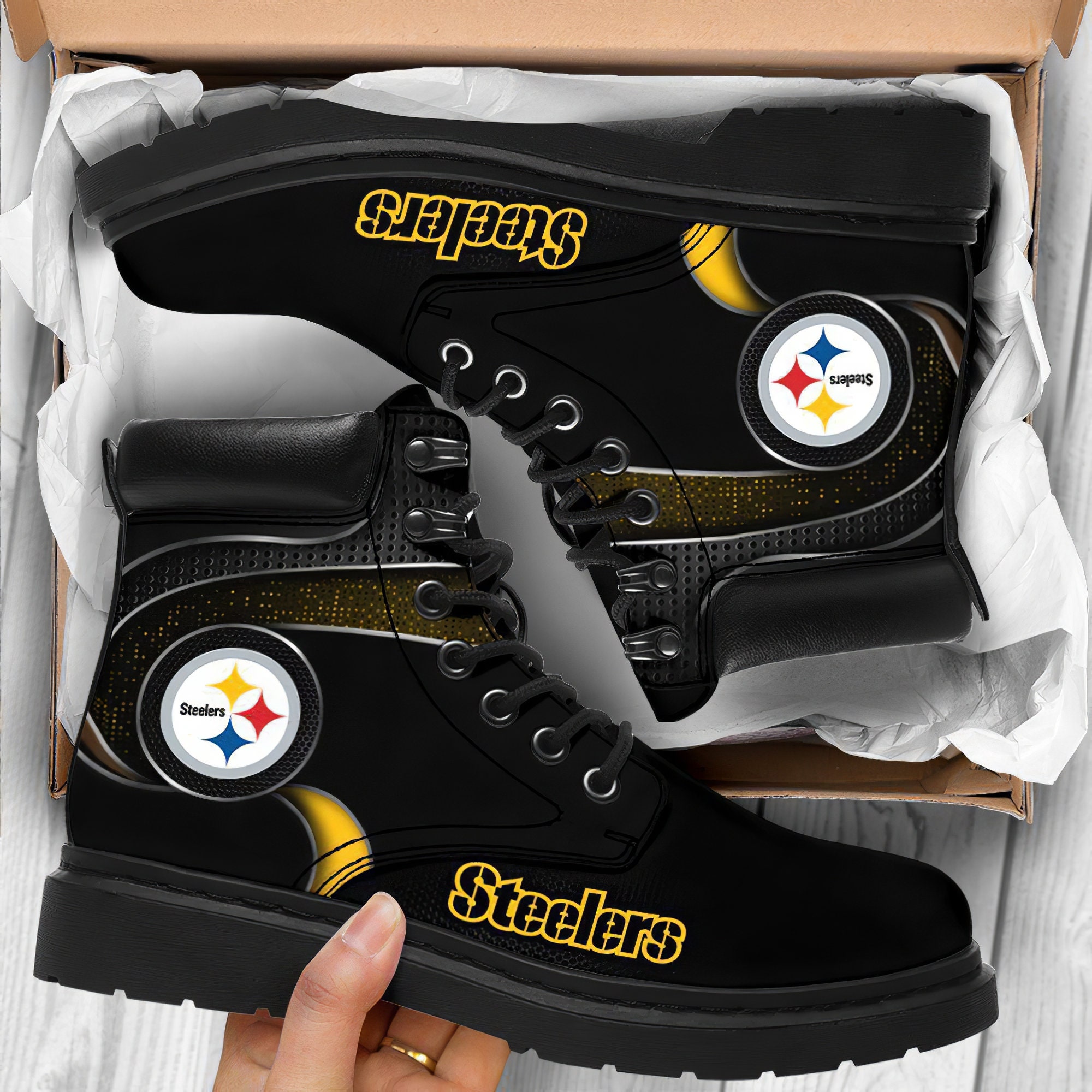 Pittsburgh Steelers NFL Boots shoes 3D Steelers NFL shoes Etsy