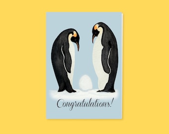 Biglietto di auguri per baby shower a forma di pinguino: congratulazioni Good Egg