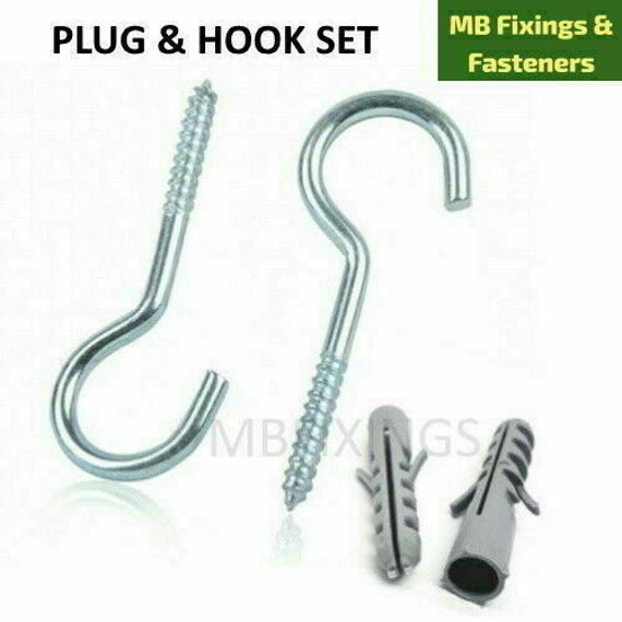 10x Screw in Hooks Heavy Duty Cup Coat Tool Garden Kitchen Etsy