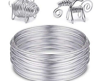 Bare aluminium modelling craft jewellery florist wire malleable clay models