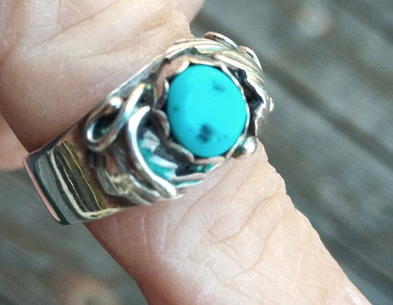 Bague Vintage Navajo En Argent - Style Amérindien - Occasion
