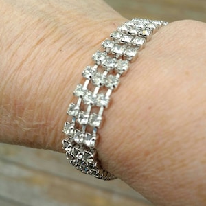 bracelet vintage Strass Trois Brins
