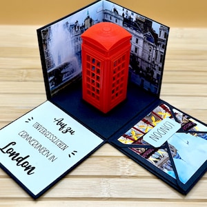 Explosionsbox Reise London - Geschenk Gutschein Geschenkbox