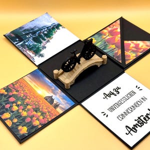 Explosionsbox Reise Amsterdam Geschenk Gutschein Geschenkbox