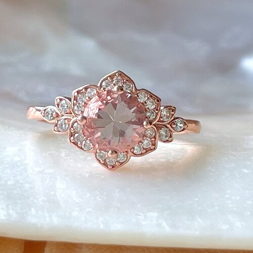 Rose Gold Wedding Band Art Deco Ring Stacking Ring Etsy