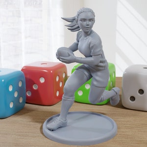 Sports Girl Rugby - DnD Miniature | Collectible and Rolepaying Sexy Pin-Up - 75mm - 32mm Scale