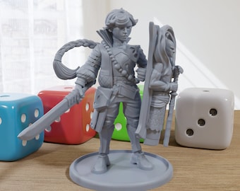 Knight Warrior Sexy Female - DnD Miniature | Collectible and Rolepaying Sexy Pin-Up - 32mm - 28mm Scale