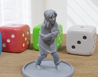 Mad Woman Asylum Patient - Proxy Minifigures for Miniature Games like DnD, Baldurs Gate - 28mm / 32mm Scale