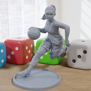 Sports Girl Basketball - DnD Miniature | Collectible and Rolepaying Sexy Pin-Up - 75mm - 32mm Scale