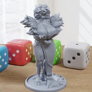 Rhok Zan Sexy Pin-Up - 3D Printed Minifigure for Fantasy Miniature Tabletop Games DND, Frostgrave 28mm / 32mm / 75mm
