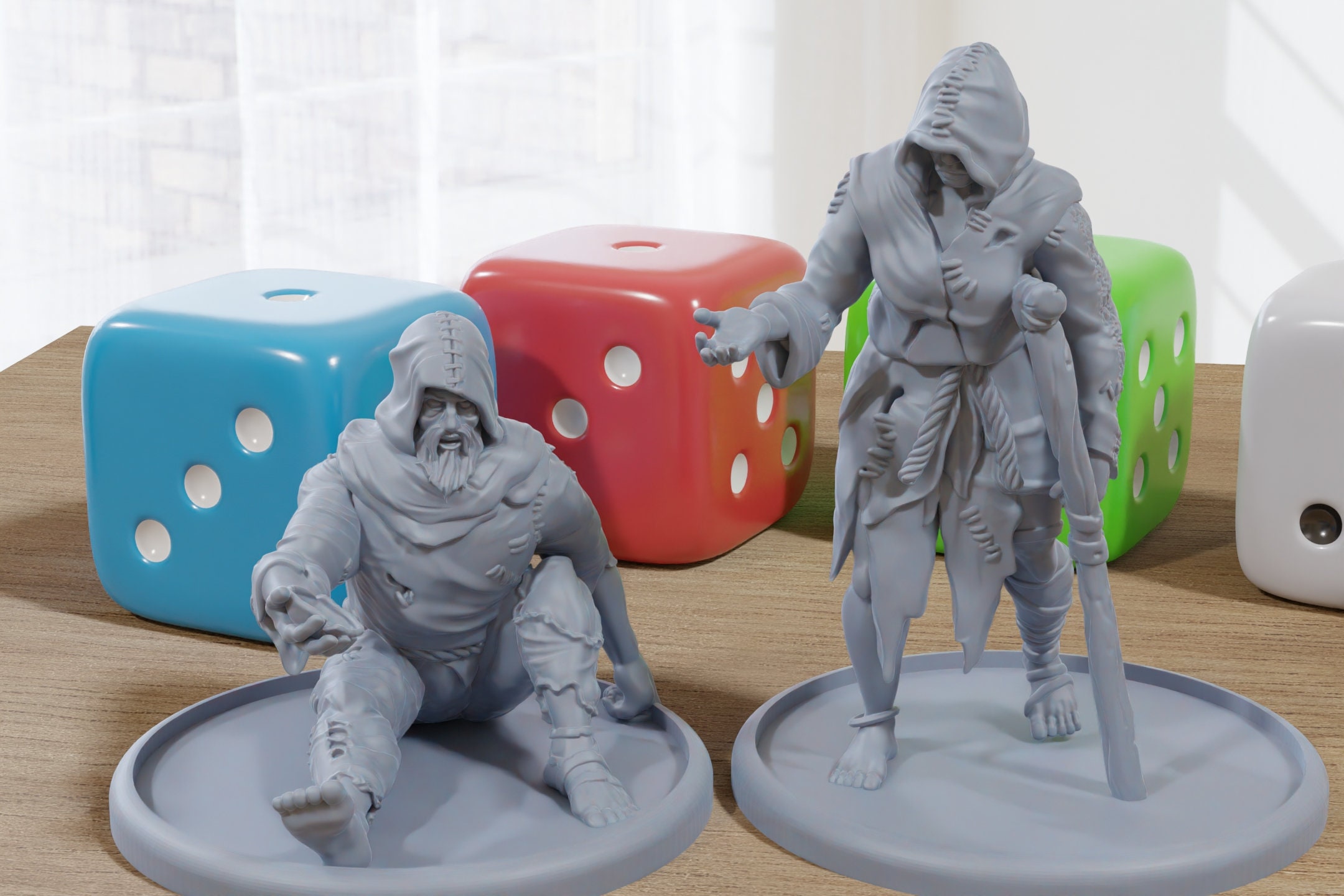 Figurines Imprimées 3D - Couple Noble Médiéval (Citadins/Villageois) Pour Jeu De Rôle
