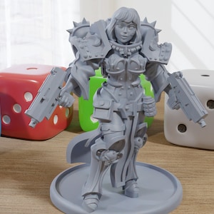 Escuadrón de monjas Monja 11 - Figura en miniatura impresa en 3D para juegos de rol de mesa Pin-Up sexy - Escala de 32 mm - 28 mm