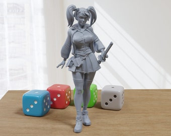 Steel Hearts Red Casual Wear - Sexy Pin-Up Fan Art - 3D Resin Print Figure - 75mm Scale