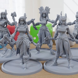 Wild West Protectors of the Mother Earth Sexy Pinup SFW/ NSFW 3D Printed Minifigures for Fantasy Miniature Tabletop Games DND, Frostgrave