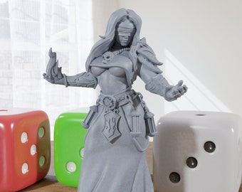 Rim Fire - 3D Printed Minifigure - Proxy Minis for DnD, Baldurs Gate, Tabletop Fantasy RPG - 28mm / 32mm / 75mm Scale
