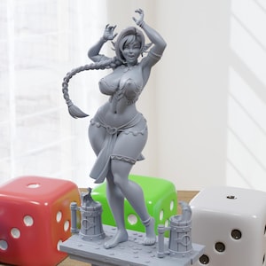 Goblin Dancer - Sexy Pin-Up Fan Art - 3D Printed Miniature Figure - 32mm / 75mm / 170mm Scale - Garage Kit