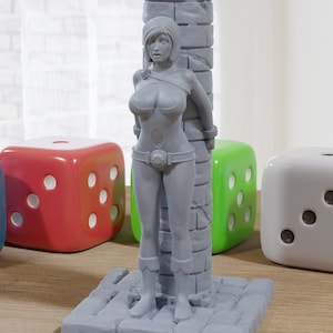 Daniela Chained Cosplay - SFW/ NSFW 3D Printed Minifigures for Fantasy Miniature Tabletop Games DnD TTRPG 28mm - 32mm - 75mm Scales