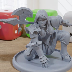 Escuadrón de monjas Monja 18 - Figura en miniatura impresa en 3D para juegos de rol de mesa Pin-Up sexy - Escala de 32 mm - 28 mm
