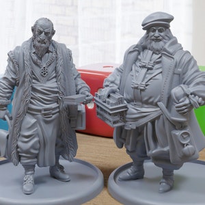 Tax Collectors - Medieval Townsfolk / Villagers - 3D Printed Minifigures for Tabletop Role Playing Miniature Games 28mm / 32mm Scale