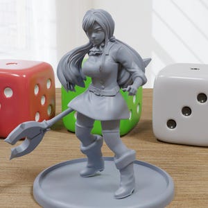 Lyra Maiden Sexy Pinup 3D-geprinte minifiguren voor Fantasy Miniature Tabletop Games DND, Frostgrave 28 mm/32 mm