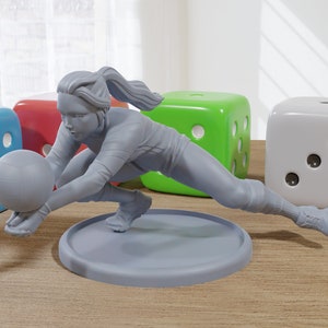 Sports Girl Volleyball - DnD Miniature | Collectible and Rolepaying Sexy Pin-Up - 75mm - 32mm Scale
