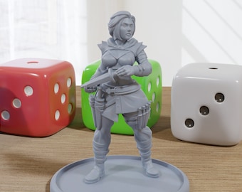 Roque Sexy Pinup 3D Printed Minifigures for Fantasy Miniature Tabletop Games DND, Frostgrave 28mm / 32mm