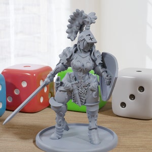 Female Knight - 3D Printed Minifigures for Fantasy Miniature Tabletop Games, TTRPG, DND, Frostgrave