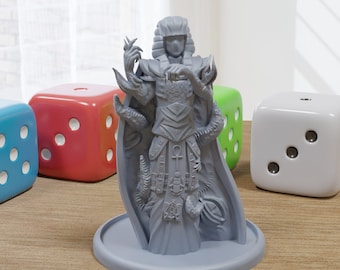 Nyarlathotep Faceless Pharaoh - Proxy Minifigures for Miniature Games like DnD, Baldurs Gate - 28mm / 32mm Scale