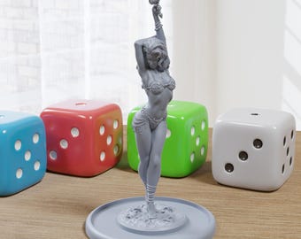 Slave Girl - Sexy Pinup - 3D Printed Minifigures for Fantasy Miniature Tabletop Games DND, Frostgrave 28mm / 32mm / 75mm
