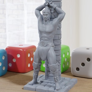 Barabarian Chained - 3D Printed Minifigure for Fantasy Miniature Tabletop Games DnD TTRPG 28mm - 32mm - 75mm Scales