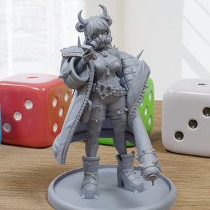 Oni Mask Immortan Jone Sexy Pin-Up - 3D Printed Minifigures for Fantasy Miniature Tabletop Games DND, Frostgrave 28mm / 32mm / 75mm