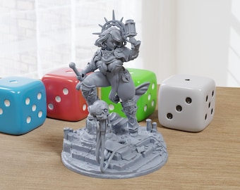 Sister Formosa - Sexy Pin-Up - 3D Printed Minifigure for Fantasy Miniature Tabletop Games DND, Frostgrave 28mm / 32mm / 75mm