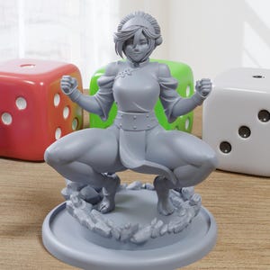 Toph - Sexy Pin-Up Fan Art - 3D Printed Miniature Figure - 32mm / 75mm / 170mm Scale - Garage Kit