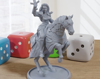 Cavalier Sexy Pinup 3D Printed Minifigures for Fantasy Miniature Tabletop Games DND, Frostgrave 28mm / 32mm