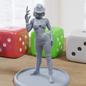 Frannie Krueger - 3D Printed Minifigures for Fantasy Miniature Tabletop Games DND, Frostgrave 28mm / 32mm / 75mm